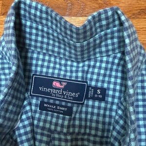 Vineyard Vines Blue Gingham Casual Button Down Shirt